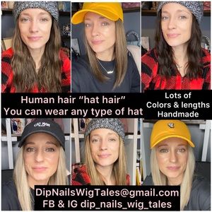 100% Remy hat hair handmade